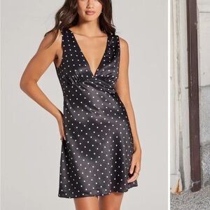 Cotton Candy La Black and White Polka Dot Dress